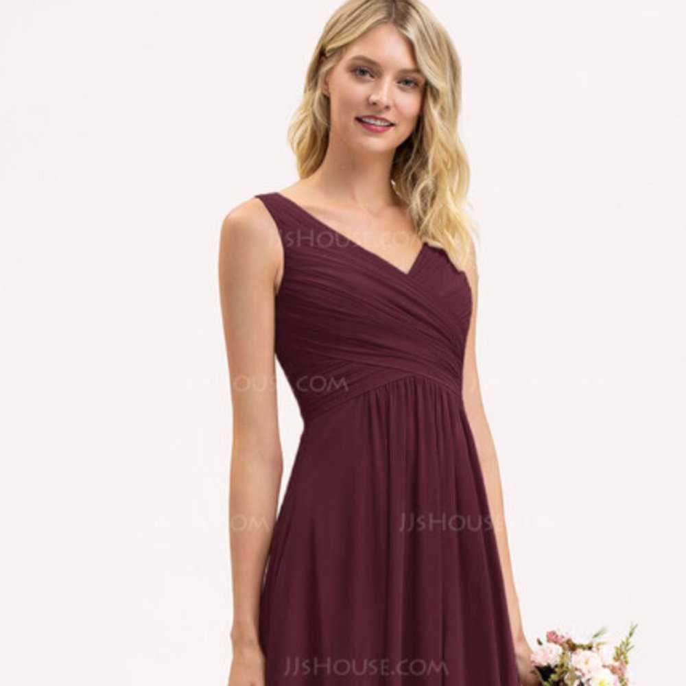 Burgundy bridesmaid dress or formal gown